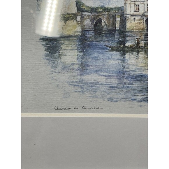 Jegai Chateau De Chenonceau print - River Lake Landscape Trees Chateau Castle - Picture 3 of 11